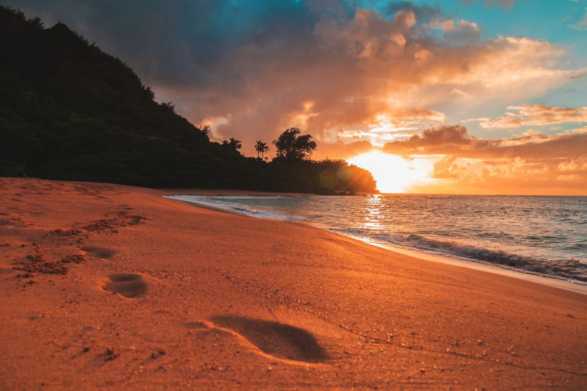 Image of a footprint in a beach
