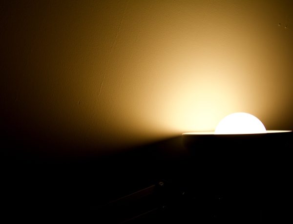 Image of a light in dark background